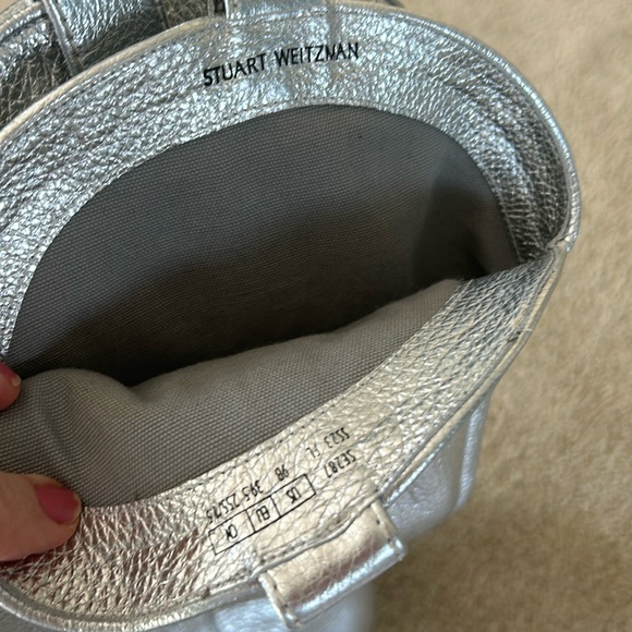 Stuart Weitzman Outwest Metallic calfskin stiletto western boot - Picture 12 of 14